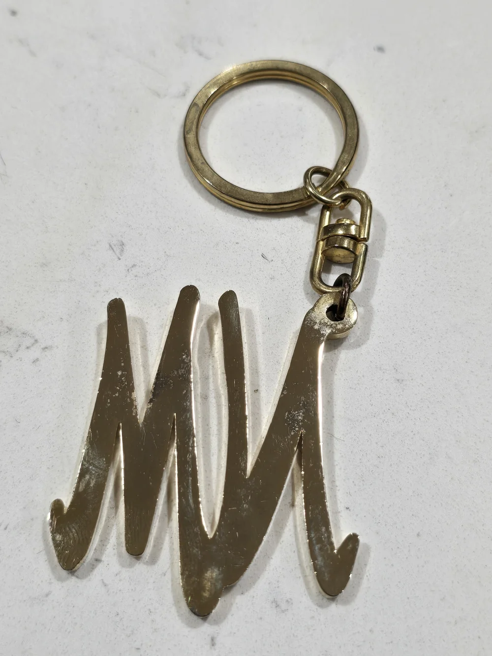 VTG Neiman Marcus Keychain Goldstone FOB Designer